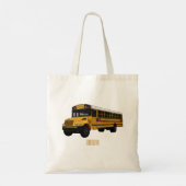 Schoolbus cartoon illustratie tote bag (Achterkant)