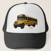 Schoolbus cartoon illustratie trucker pet (Voorkant)