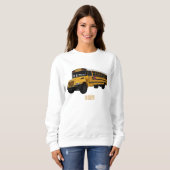 Schoolbus cartoon illustratie trui (Voorkant volledig)