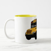 Schoolbus cartoon illustratie tweekleurige koffiemok (Links)