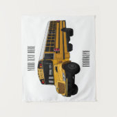Schoolbus cartoon illustratie wandkleed (Voorkant)