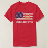 Schoolbus-chauffeur bestuurder VS vlag Vectorohlic T-shirt (Design voorkant)