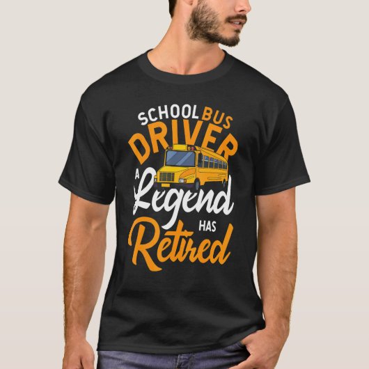 Schoolbus-chauffeur Een legende heeft buschauffeur T-shirt (Voorkant)