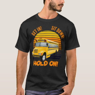 Schoolbus-chauffeur gaat zitten t-shirt