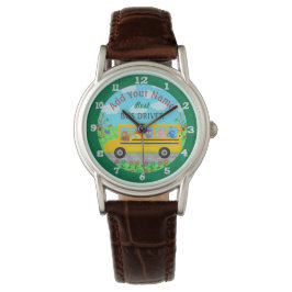 Schoolbus-chauffeur | Gepersonaliseerde naam Horloge