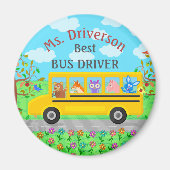 Schoolbus-chauffeur | Gepersonaliseerde naam Magneet (Voorkant)