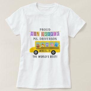 Schoolbus-chauffeur   Gepersonaliseerde naam T-shirt
