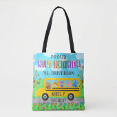 Schoolbus-chauffeur | Gepersonaliseerde naam Tote Bag (Voorkant)
