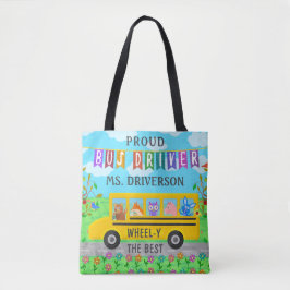Schoolbus-chauffeur | Gepersonaliseerde naam Tote Bag