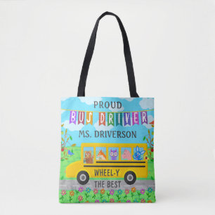 Schoolbus-chauffeur   Gepersonaliseerde naam Tote Bag