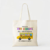 Schoolbus-chauffeur | Gepersonaliseerde naam Tote Bag (Voorkant)