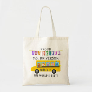 Schoolbus-chauffeur   Gepersonaliseerde naam Tote Bag