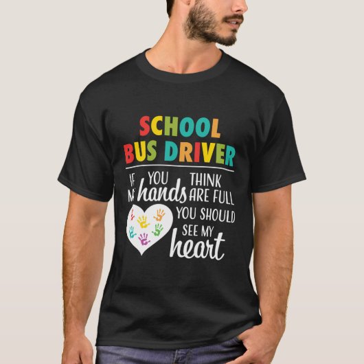 Schoolbus-chauffeur — Heart-waardering Gift Hoo T-shirt (Voorkant)