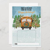 Schoolbus chauffeur kaarthouder Dank je kaart (Voorkant / Achterkant)