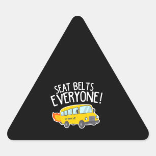 Schoolbus-chauffeur op zitplank, iedereen sticker
