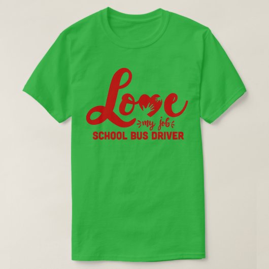 Schoolbus-chauffeur weer naar school t-shirt (Design voorkant)