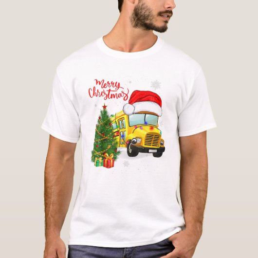 Schoolbus chauffeurs Santa Hat T-shirt (Voorkant)