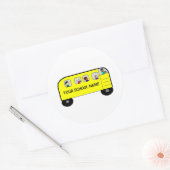 SCHOOLBUS - een Your School product Ronde Sticker (Envelop)