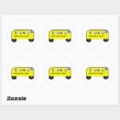 SCHOOLBUS - een Your School product Ronde Sticker (Vel)