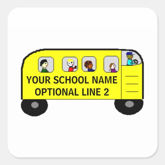 SCHOOLBUS - een Your School product - sticker (Voorkant)
