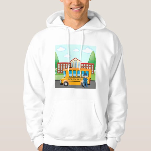 Schoolbus en -chauffeur hoodie (Voorkant)