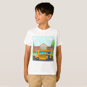 Schoolbus en -chauffeur t-shirt (Voorkant volledig)