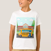 Schoolbus en -chauffeur t-shirt (Voorkant)