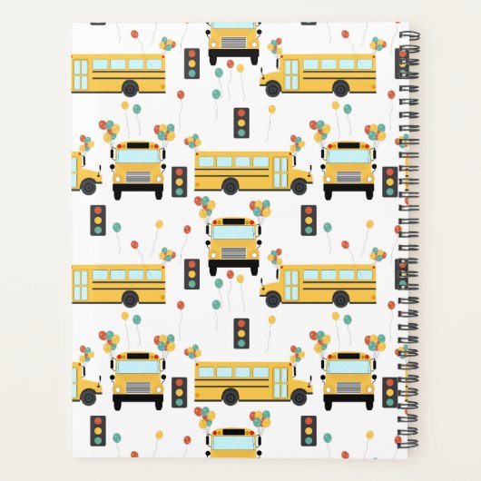 Schoolbus Feest School Maandelijks Planner (Achterkant)