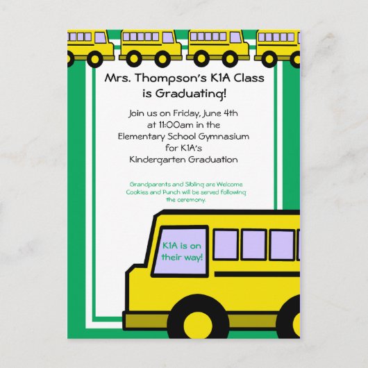 Schoolbus / foto briefkaart (Voorkant)