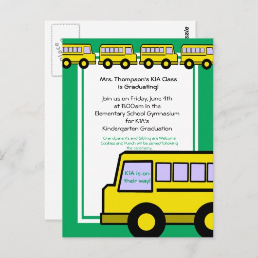 Schoolbus / foto briefkaart (Voorkant / Achterkant)