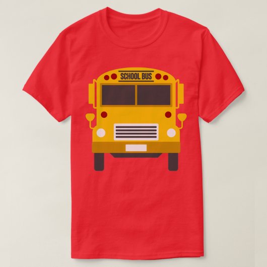 Schoolbus gaat terug naar school 1 t-shirt (Design voorkant)