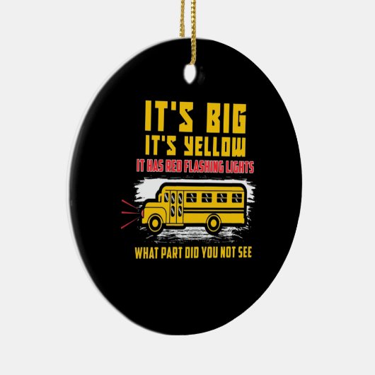 schoolbus het is groot keramisch ornament (Rechts)