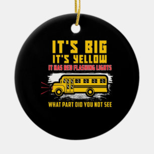 schoolbus het is groot keramisch ornament