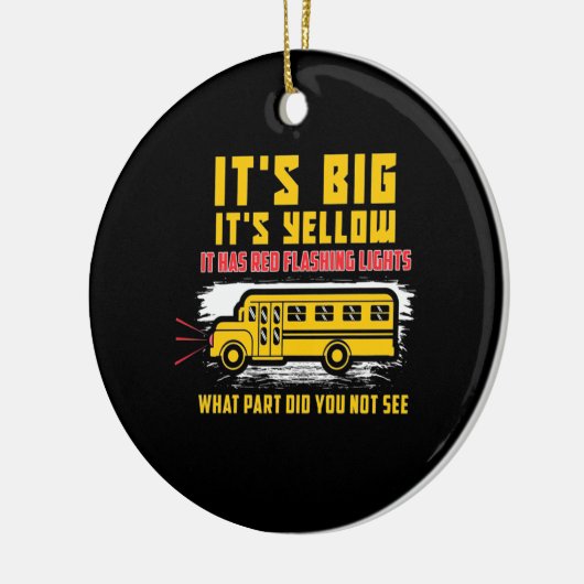 schoolbus het is groot keramisch ornament (Links)