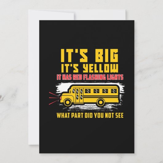 schoolbus het is groot save the date (Voorkant)