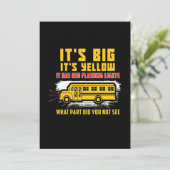 schoolbus het is groot save the date (Staand voorkant)