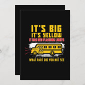 schoolbus het is groot save the date (Voorkant / Achterkant)