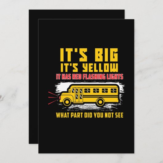 schoolbus het is groot save the date (Voorkant / Achterkant)