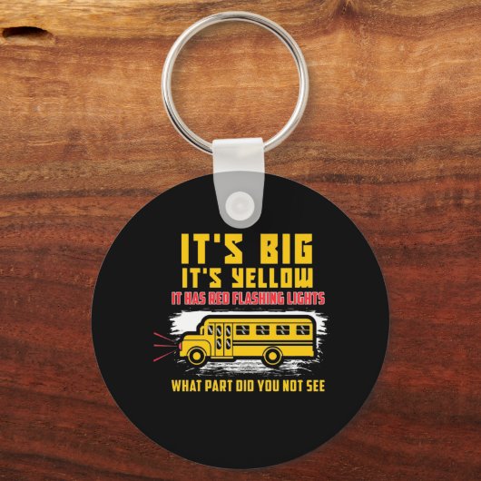schoolbus het is groot sleutelhanger (Voorkant)