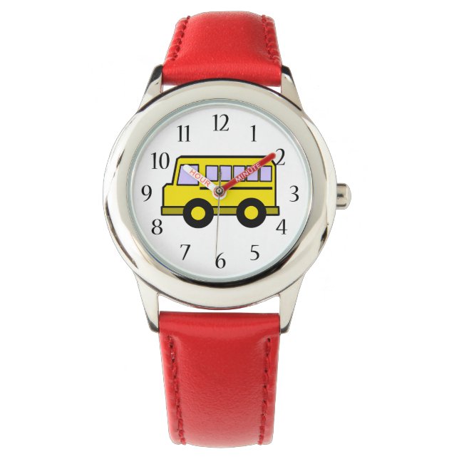 Schoolbus Horloge (Voorkant)