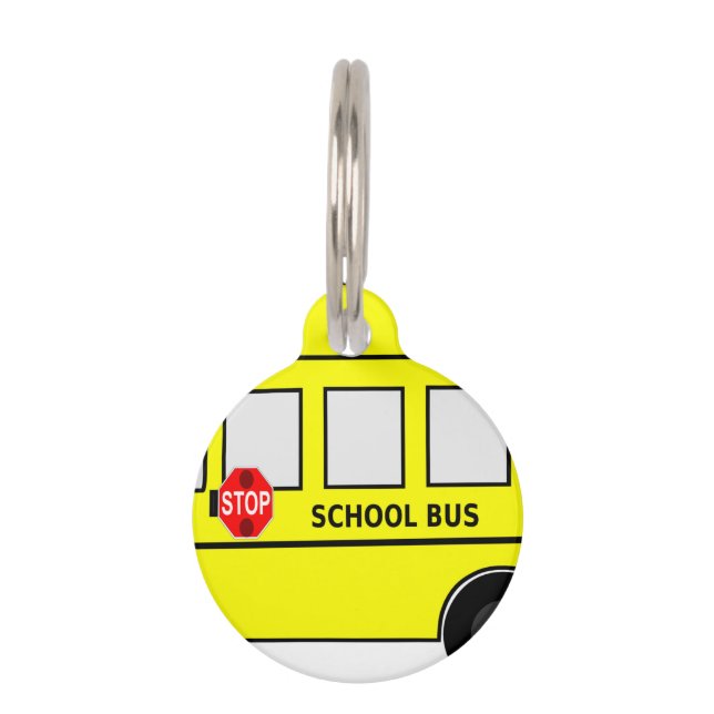 Schoolbus Huisdierpenning (Voorkant)