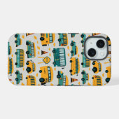 Schoolbus iPhone 15 Case (Achterkant horizontaal)