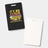 Schoolbus is groot badge (Voor- en achterkant)