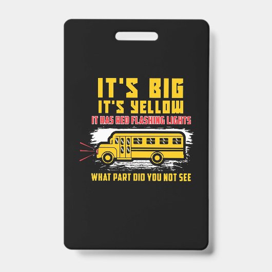 Schoolbus is groot badge (Voorzijde)