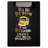 Schoolbus is groot en geel klembord (Voorkant)