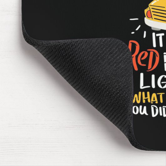 Schoolbus is groot en geel muismat (Hoek)