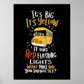 Schoolbus is groot en geel poster (Voorkant)