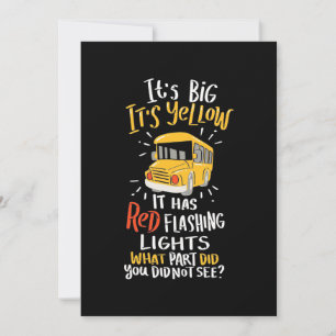 Schoolbus is groot en geel save the date