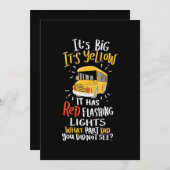 Schoolbus is groot en geel save the date (Voorkant / Achterkant)