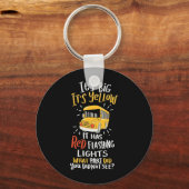 Schoolbus is groot en geel sleutelhanger (Voorkant)